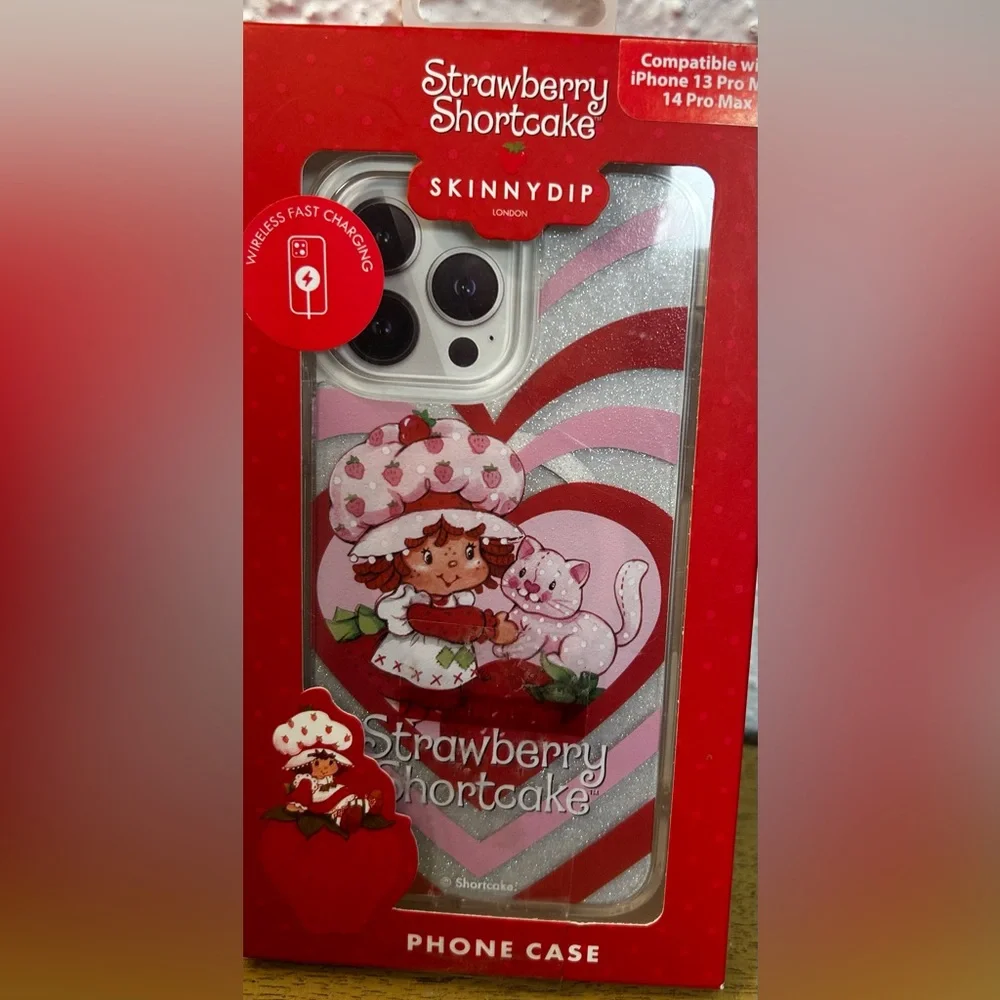 Skinnydip Strawberry Shortcake iPhone‎ Case 13/14 Pro Max  - Pink/Red NIB